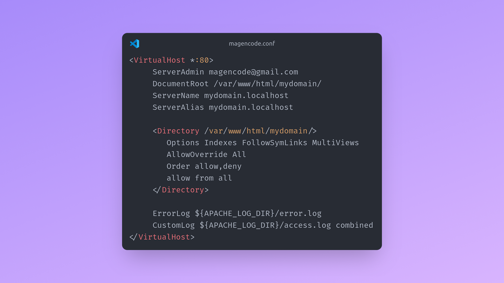 Apache2 Virtual Host on Ubuntu for Magento 2